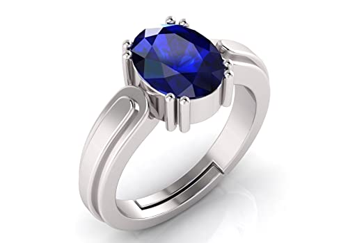 Bague en saphir bleu réglable idéale pour vos soirées et le bureau