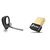 Plantronics - Voyager Legend (Poly) - Bluetooth-Single-Ear-Headset (monaural) - Anschluss an PC, Mac, Tablet und/oder Handy -Geräuschunterdrückung & TP-Link UB400 Nano USB Bluetooth 4.0 Adapter Dongle