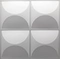 SoBe by Brutal Ceilings, Mid Century Modern 3D Ceiling Tiles Design for 2x2 Drop Ceiling Grid 40 sqft, 10 pcs Brite White PVC Tiles Easy Install. Glue up, All Peaks Facing Down