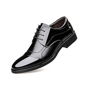 Men’s Oxfords Formal Dress Shoes Leather Lace-ups Classic Business Shoes Non-Slip Brogues Shoes Office Wedding Loafers