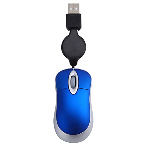 Image of Hemobllo Mini USB Wired Mouse 3-Pack Compact Portable Optical Mouse 1000Dpi Retractable Cord Travel Computer Compatible with Laptop Pc