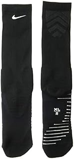 NIKE Unisex Vapor Crew Socks (1 Pair), Black/White, Medium
