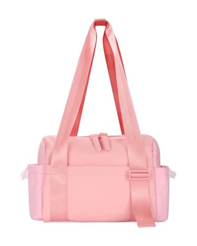Mini Gym Bag for Women, Small Gym Bag Gym Tote Bag Waterproof Travel Duffel Bag with Wet Compartment, Cute Sports Bag Suitable for Traveling on Weekends (Pink)