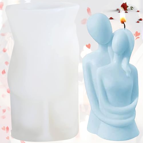 Pair of Hugging 3D Candle Mould, Silicone Body, 3D Candle Mould, Silicone Candle Moulds, Body Candles Silicone Moulds