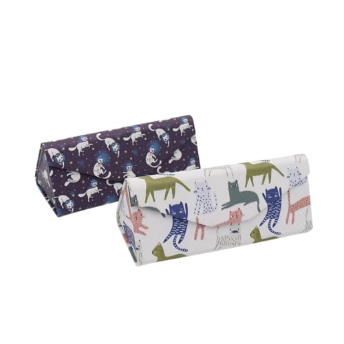 Image of Real Sic Glasses Case for Men and Women - Magnetic Folding Hard Shell Sunglass Holder - Inspired by Adorable Animals