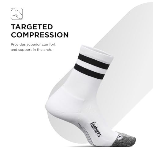 Image of Feetures Elite Light Cushion Mini Crew Sock - Sport Sock with Targeted Compression
