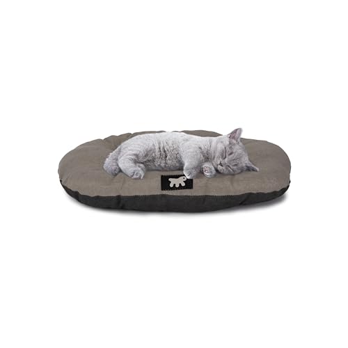 Ferplast Cuccia Cane Relax, Cuscino per cani di piccole dimensioni, Cuccia Gatto, Tappetino per cucce e auto -Lavabile - in Cotone con Soffice Imbottitura, 43 x 30 cm. Marrone
