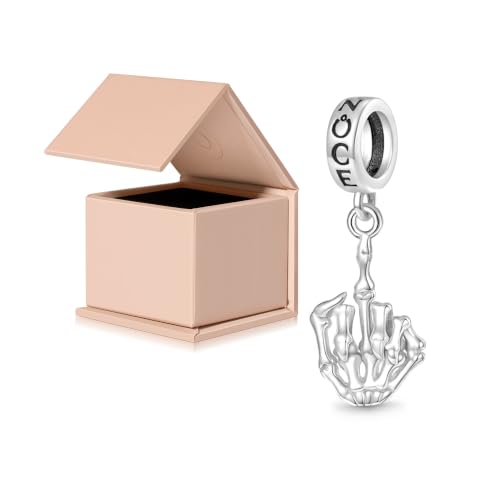 Image of GNOCE Skull Charm Bead Silver Pendant Dangle Charms fit Bracelet /Necklace Jewelry Gift for Women Men