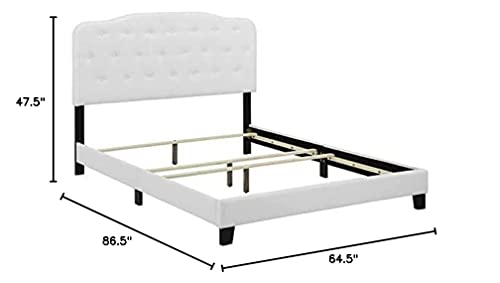 Modway-Amelia-Tufted-Fabric-Upholstered-Queen-Platform-Bed-in-White