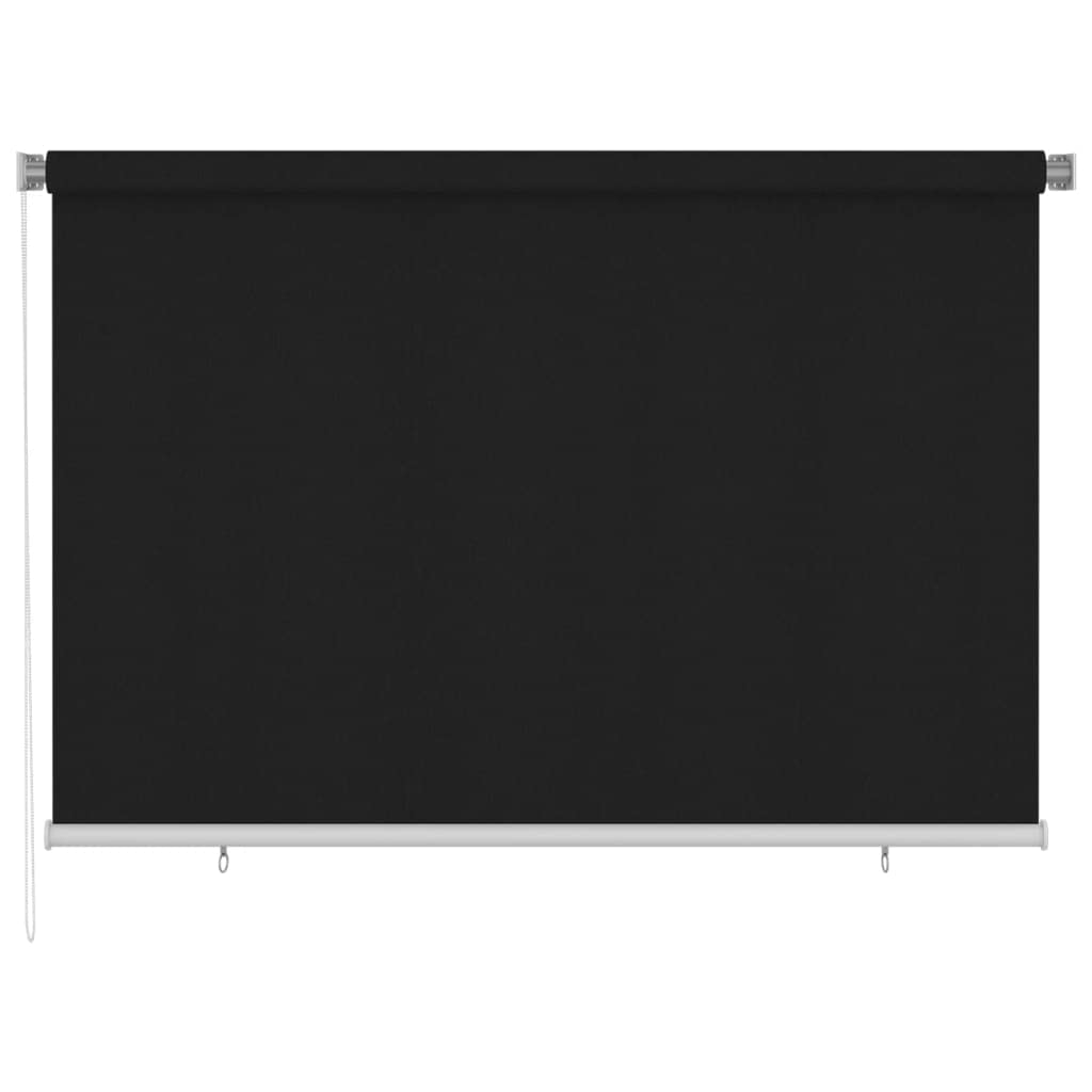 Store vertical pour balcon - 220 x 140 cm - Noir - Protection solaire en polyéthylène haute densité - Pour terrasse, véranda, pergola, avec accessoires de montage