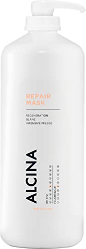 ALCINA Repair-Mask | 1 x 1250 ml | regenerierend | für trockenes und strapaziertes Haar | verbesserte Kämmbarkeit | glänzendes Haar