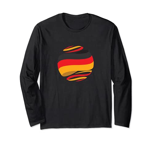Flag Germany Long Sleeve T-Shirt, Black