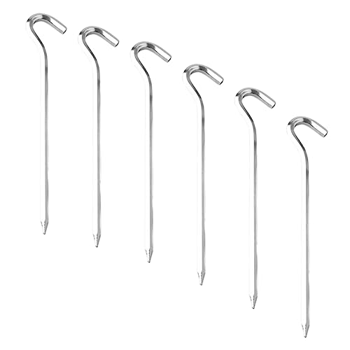 Abaodam 6pcs Heavy Duty Aluminium Alloy Tent Pegs for Camping Hiking Outdoor Use Durable and Reusable Tent Stakes Lightweight Design for Stable Support and Easy Handling