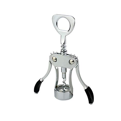 Ouvre-bouteille tire-bouchon acier inoxydable manche métal de vin