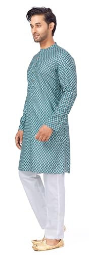 Image of Studio Shringaar Men's Cotton Relaxed Fit Straight Kurta