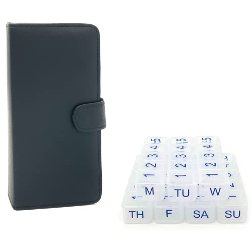 e-Pill 5 Times a Day x 7 Day Compact Weekly Pill Organizer Vitamin and Medicine Pill Box - with Discreet Case