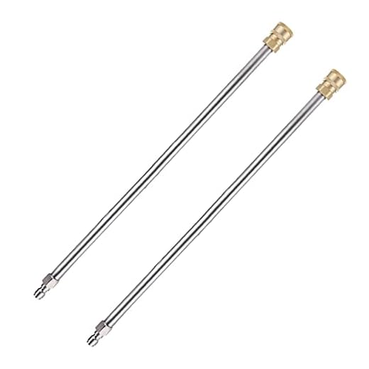 RIDGE WASHER Pressure Washer Extension Wand, 17 Inch Stainless Steel 1/4 Inch Quick Connect Power Washer Lance, 2 Pack