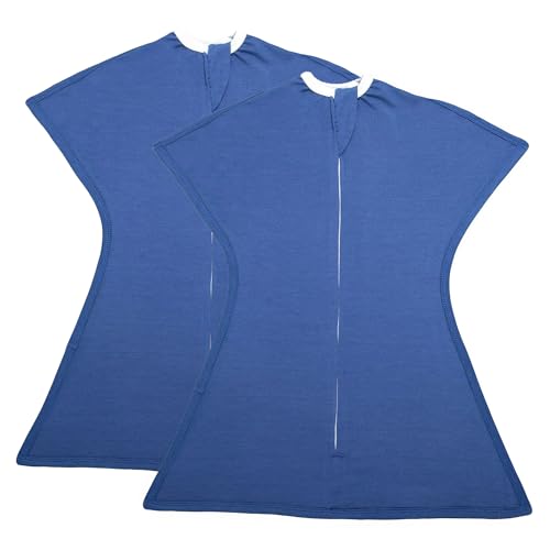 Image of SleepingBaby Zipadee-Zip Transition Swaddle - Cozy Baby Swaddle Blanket with Zipper Convenience - Roomy Wearable Blanket for Easy Diaper Changes - Classic Navy, Large (12-24 Month) - 2 Pack