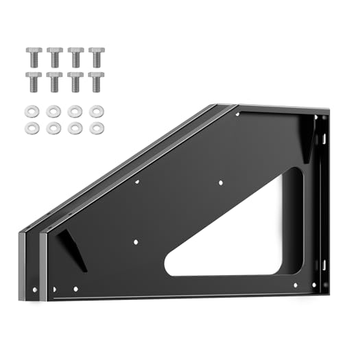 DLEESUYS 黒い踏台側板 ステップ 室内 屋外 工業 家庭用 3mm鉄板製 玄関 バルコニー 庭 倉庫 耐久性 TB-001CB (3段)