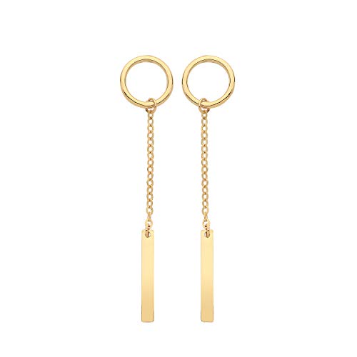 Boucles d'oreilles femme or 375/1000 idéales pour illuminer vos tenues 37mm