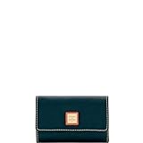 Dooney & Bourke Wallets for Women, Pebble Grain Leather Flap Wallet with Credit Card Holders - Black