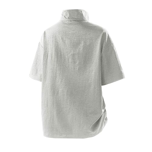 Men's Short Sleeve Golf Shirt Pullover Windproof Water Resistant Wind Rain Top Quarter Zip High Neck Fishing Shirts2