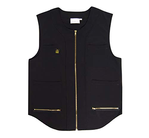 King Midas Professional Hair Barber Vest - Lightweight Mens Hair Cutting Vest - One Way Zipper Vest3