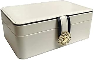 TWINKLE TWINKLE Jewellery Box Organizer, Velvet Lining PU Leather Travel Jewellery Case Mini Jewelry Storage Case for Rings Earrings Necklace Bracelets Valentine's Gift for Girls Women