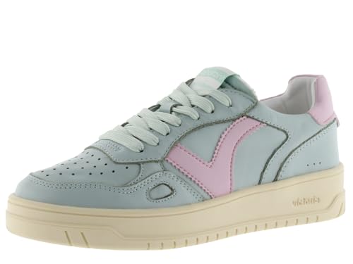 Basket basse Victoria Seúl en cuir avec pièces en contraste pour femme modèle 1257132
