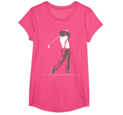 African American Golfer Black History Month Melanin Golfing T-Shirt, Girls, Pink Heather, Small