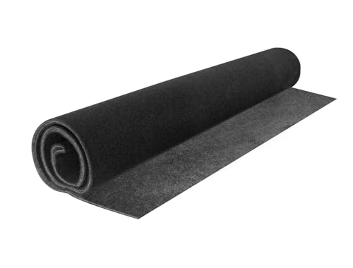 Alfombrilla Maletero Coche, Protector de Maletero, Cubremaletero, Tapete para Maletero, 184 x 91 cm, Moqueta, Color Negro, Antideslizante, Apto para Cortar a Medida