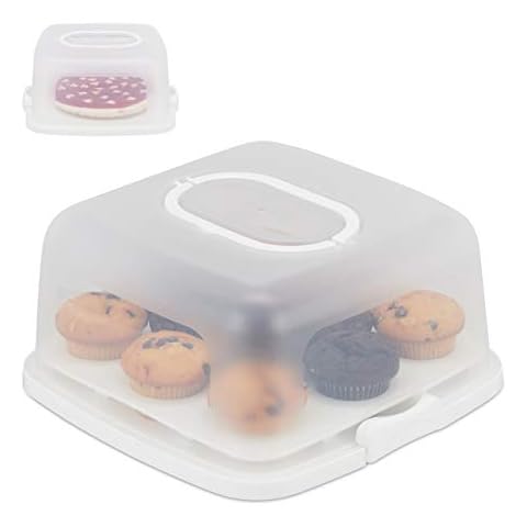 Relaxdays Portable Cake and Muffin Carrier Cover
