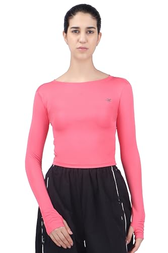 Amazon Brand - INKAST Women's Polyester Fitted Solid Fit T-Shirt ...