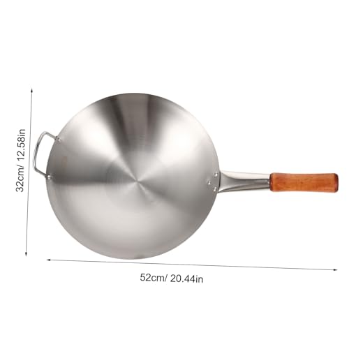 Sartén Wok de acero inoxidable con mango y diseño antiadherente miniatura 2