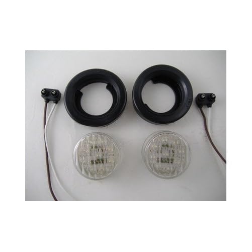 Luces LED traseras blancas 2" redondas, pack x2 miniatura 1