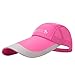 LOCOMO Men Women Super Extra 5.5 inch Long Bill Fishing Hat Mesh Back Trucker Snapback Baseball Brim Sun Cap Pink Medium