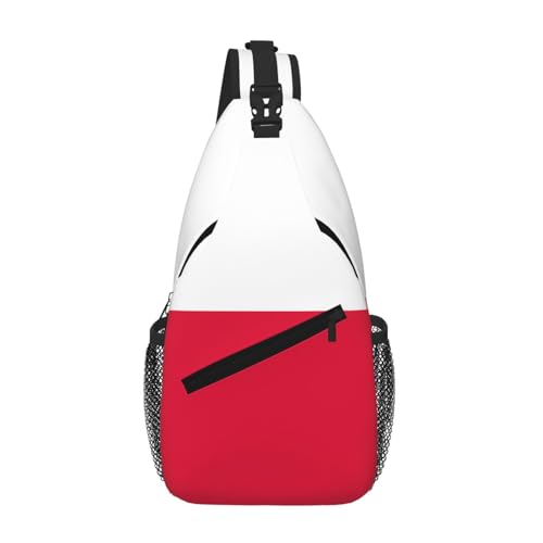 Sac de poitrine drapeau polonais sacoche bandoulière homme