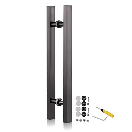 GYRAZXS Modern Entry Door Handle SetDouble Sided Sliding Barn Door Pulls Shower Door Wood Gate Push Bar with Screws for Home Garage Shop BankStylish & Durable Design