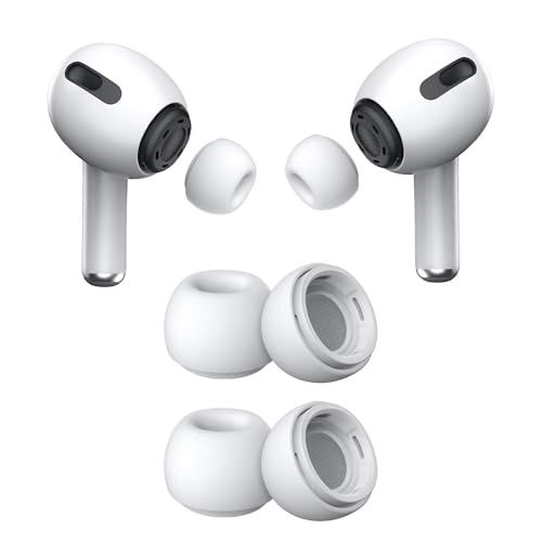 Image of Sounce Silicone Replacement Ear Tips for Apple AirPods Pro 2 & Airpods Pro, Anti-Slip Eartips, Tighter Seal, Fits in The Charging Case, (Small Size) (2 Sets, 4Pcs) - White