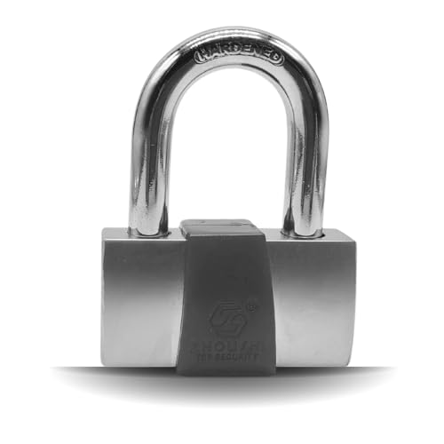 Image of Heavy Duty Keyed Lock | Hardened Steel Shackle Lock | Anti-Rust Security for Gate, Warehouse & Outdoor Use (ALT-29 Black)