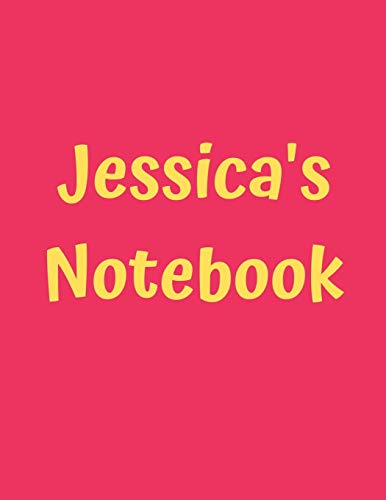 Jessica's Notebook: Soft Cover, College Ruled, 100 Sheets, 8.5" x 11" (Letter Size), White Paper (Women's Custom Names) image 3