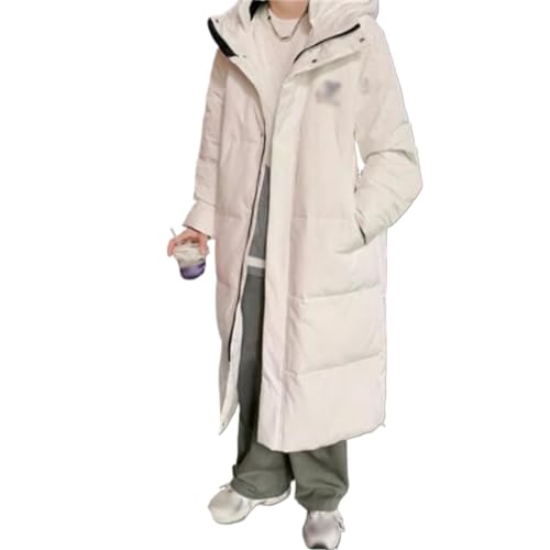 Youth Hooded Long Down Jacket Male Winter Thick Warm Loose Couples Coat3