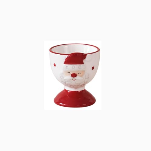 Christmas Ceramic Cup Santa Claus Mug Elk Cream Pot Tray Western Food Plate (Christmas egg cup)