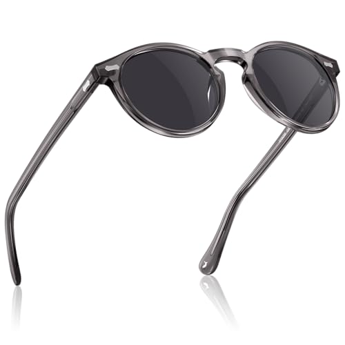 CARFIA Vintage Polarized Sunglasses for Men UV400 Protection Retro Fashion Eyewear Hand-crafted Acetate Frame CA5288L