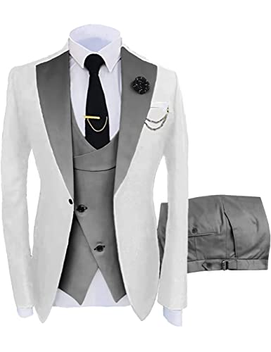 Men's Suits Tuxedo Suits Slim Fit 3 Piece Suits Outfits for Men Wedding Prom Suits Set