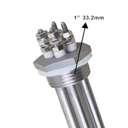 Heizelement 2U 1 (DN25)33mm BSP 36V 1500W Edelstahlflansch mit Silikonring