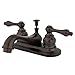 Kingston Brass GKB605AL Restoration 4-inch Centerset Lavatory Faucet with Retail Pop-up, Oil Rubbed Bronze