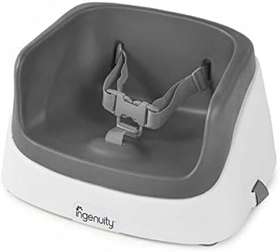 Ingenuity SmartClean Toddler Booster Seat for Dining Table with 3-Point Harness Straps, 1 Count (Pack of 1)