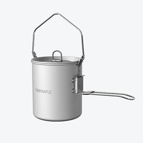 FireMaple 0.9L Camping Pot Lightweight Camp Cookware with Detachable