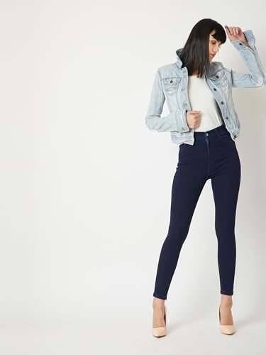 Image of Miss Chase Women's Skinny Fit High Rise Regular Length Denim Stretchable Jeans